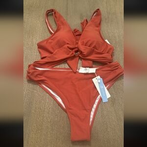 Cupshe Women's Rust Bikini Set